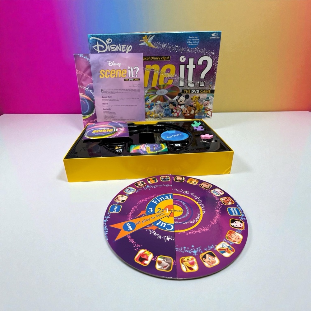Mattel Disney Scene It? The DVD Board Game Family Trivia Pixar Movies Age 6 & Up